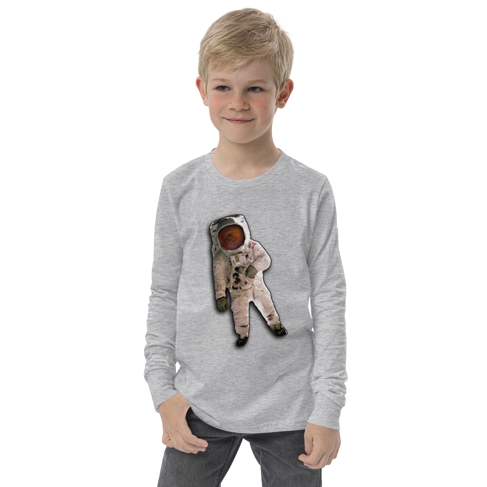 Space Cat Astronaut long sleeve t-shirt (no background)