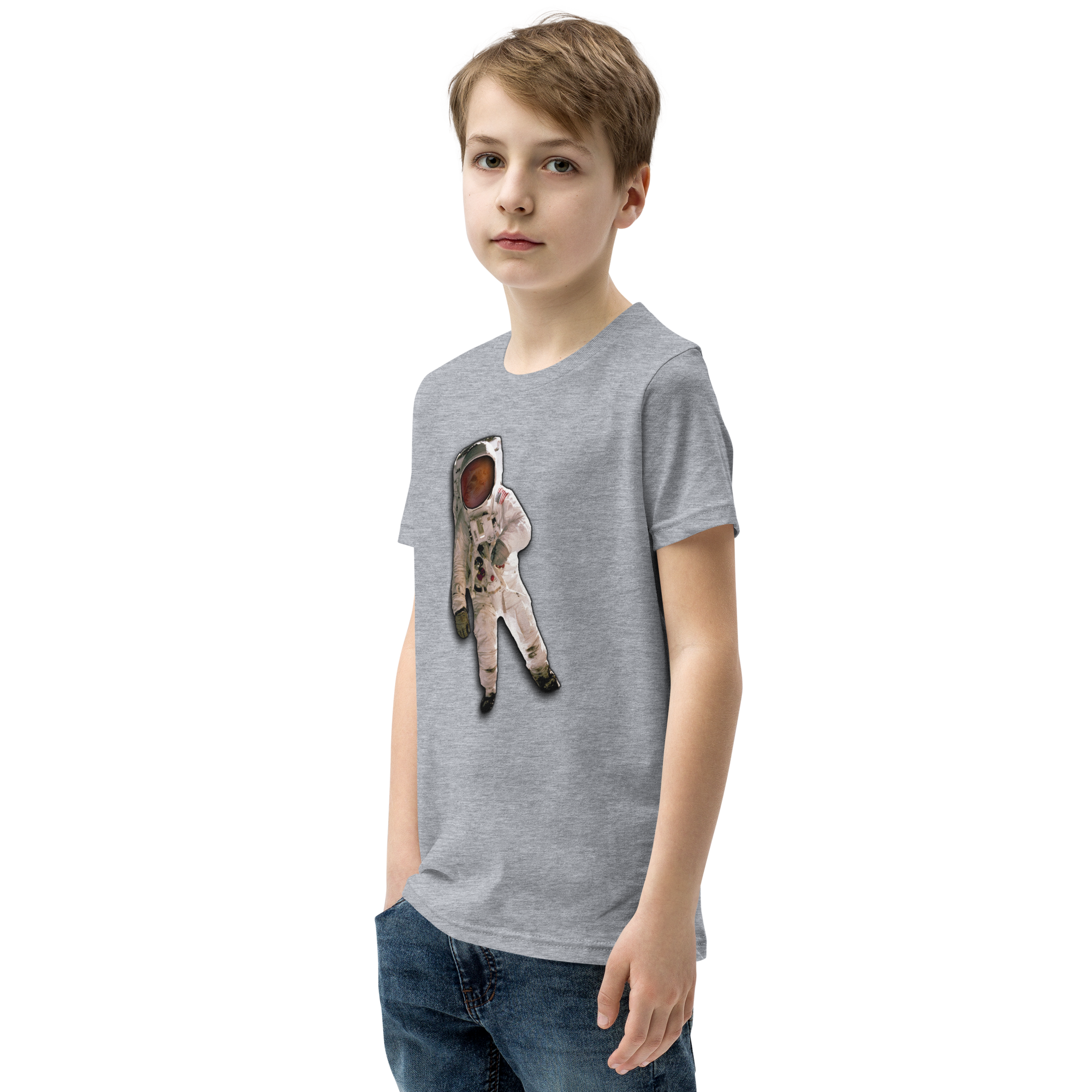 Space Cat Astronaut Kids T-shirt (no background)