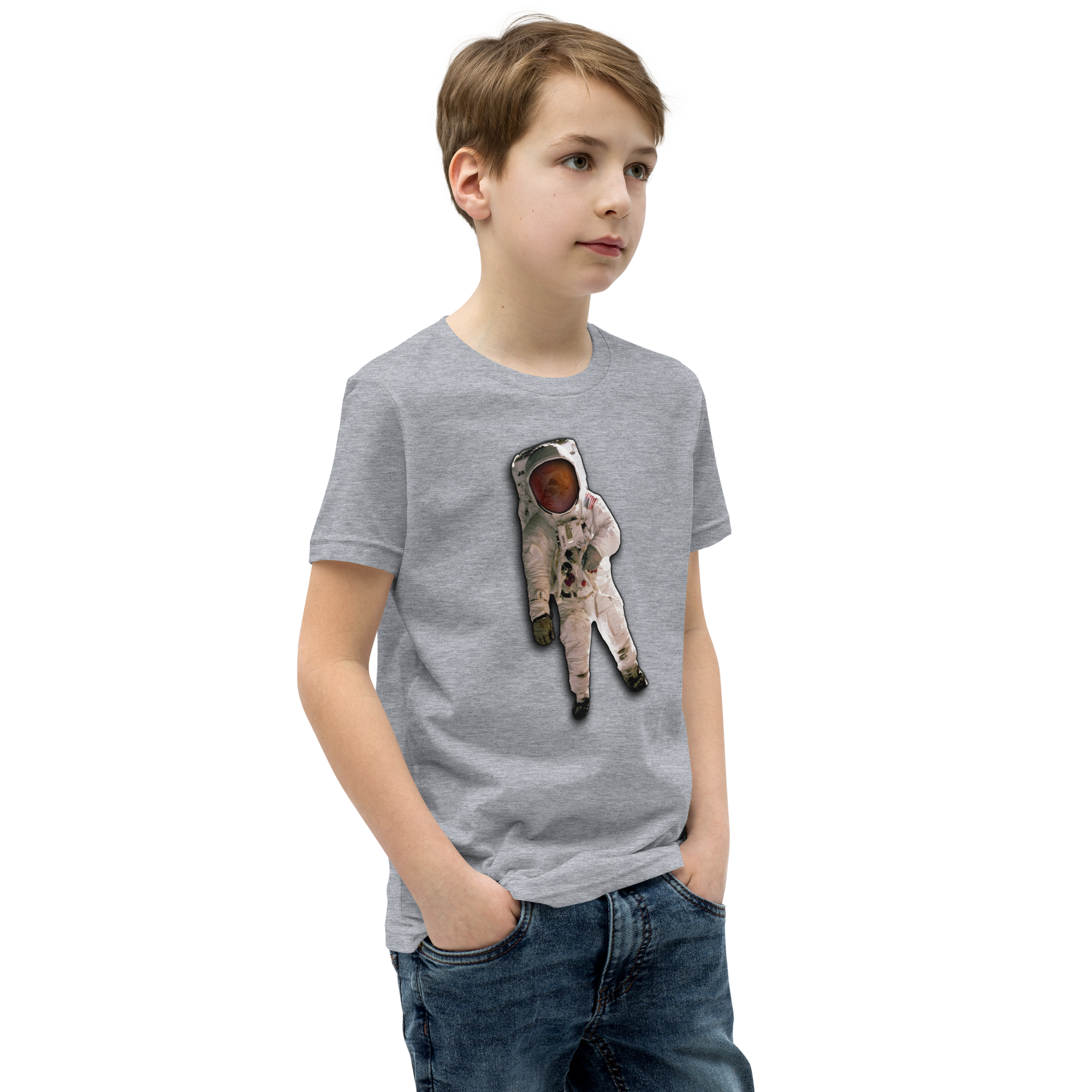 Space Cat Astronaut Kids T-shirt (no background)