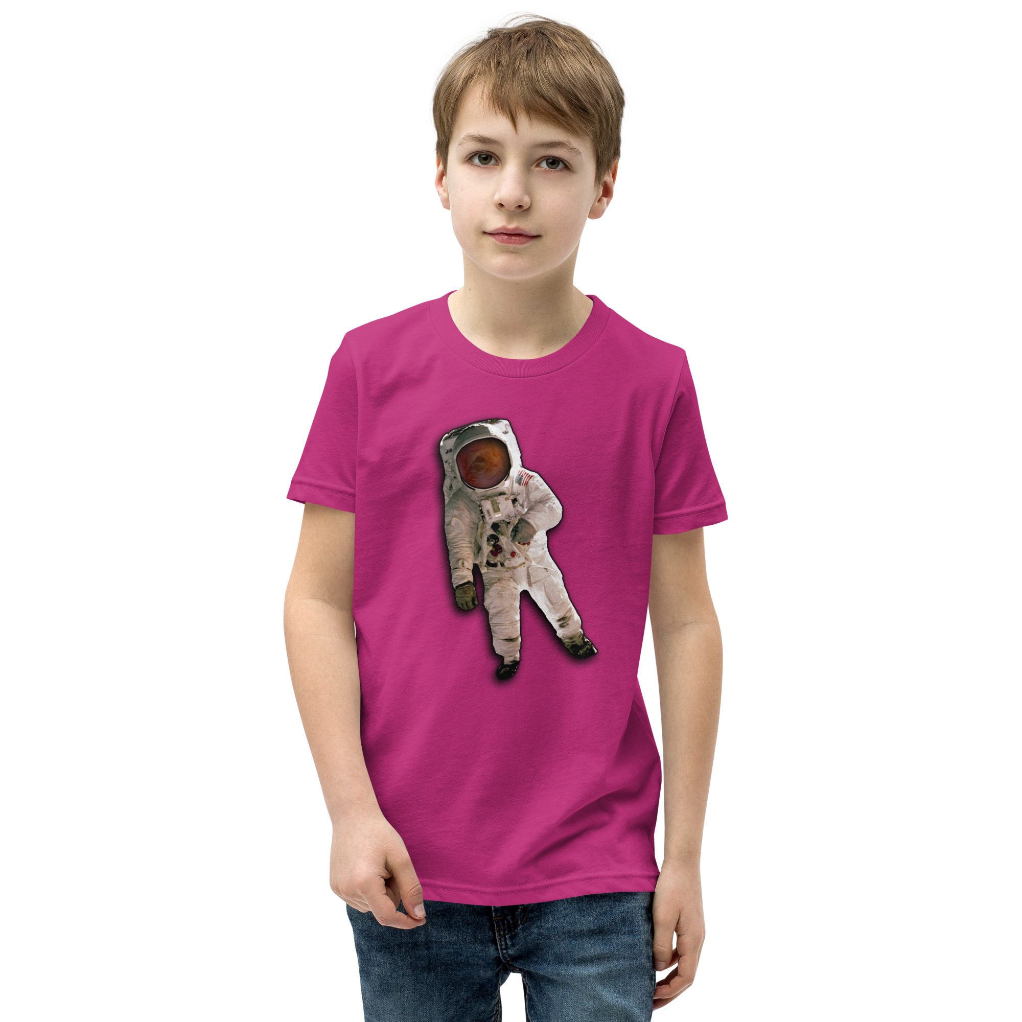 Space Cat Astronaut Kids T-shirt (no background)