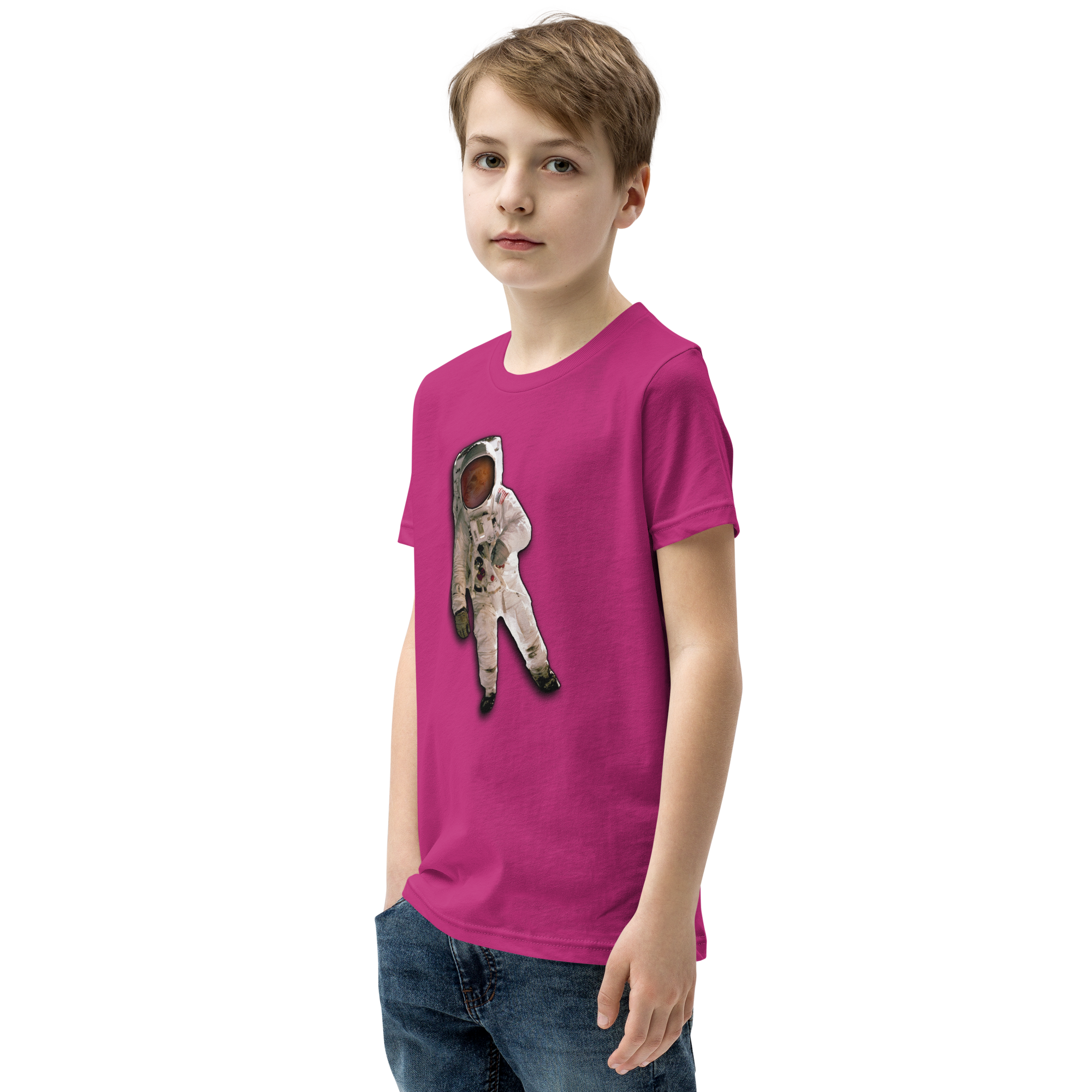 Space Cat Astronaut Kids T-shirt (no background)