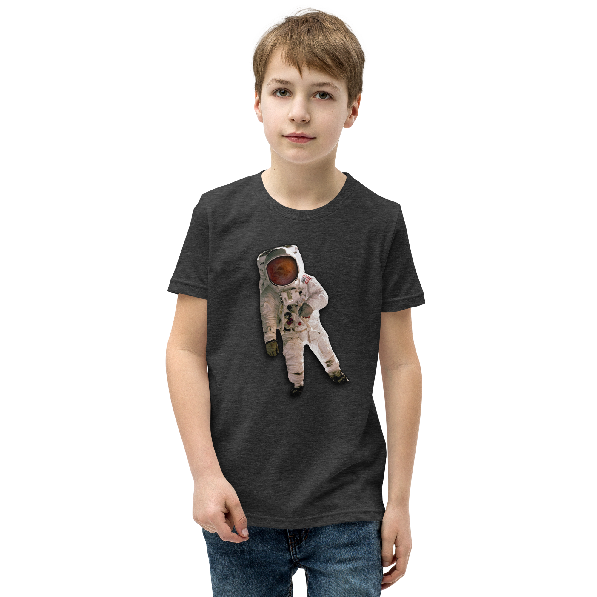 Space Cat Astronaut Kids T-shirt (no background)