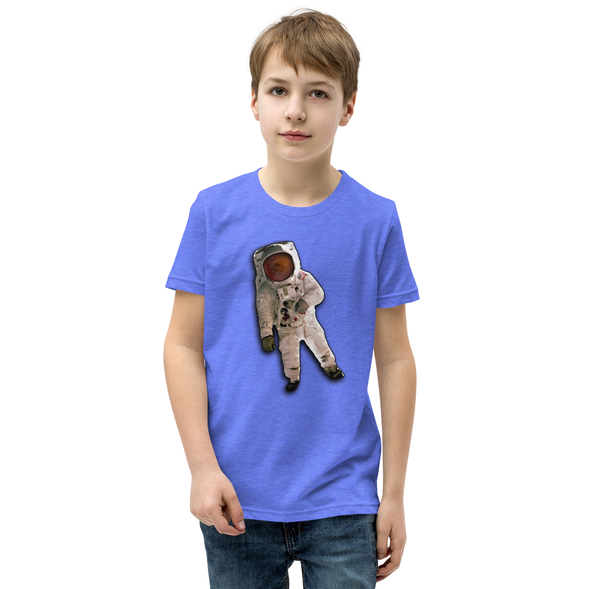 Space Cat Astronaut Kids T-shirt (no background)