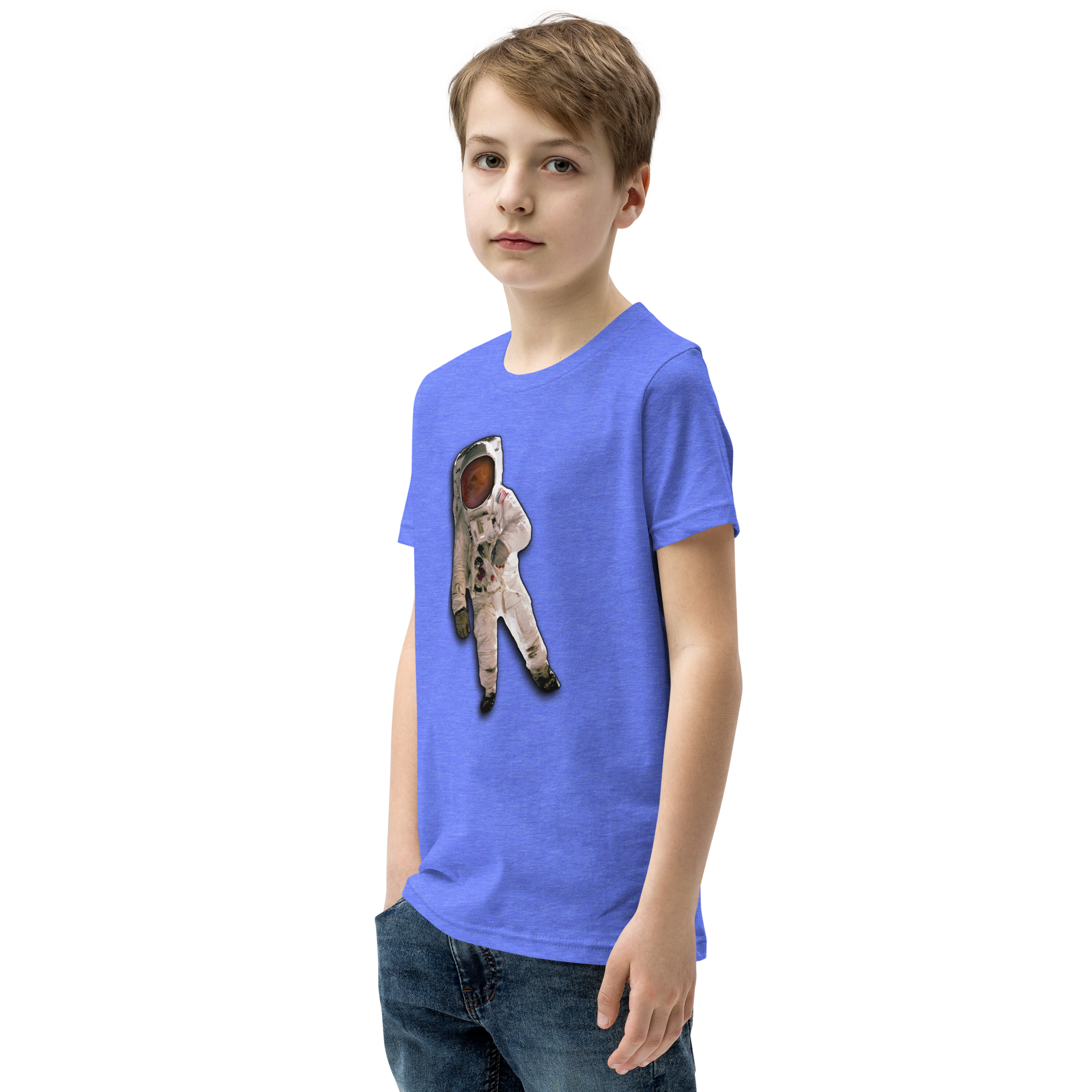 Space Cat Astronaut Kids T-shirt (no background)