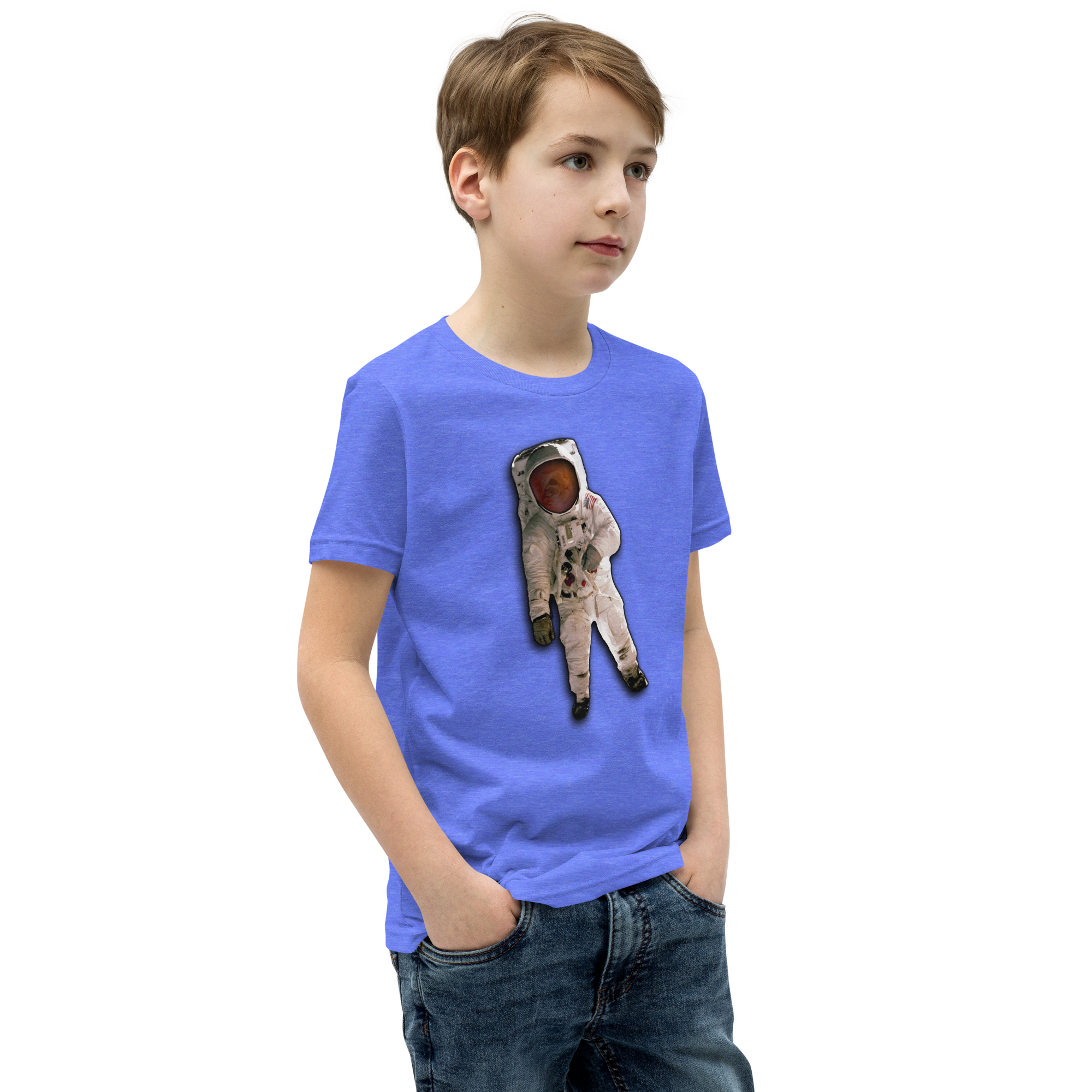 Space Cat Astronaut Kids T-shirt (no background)