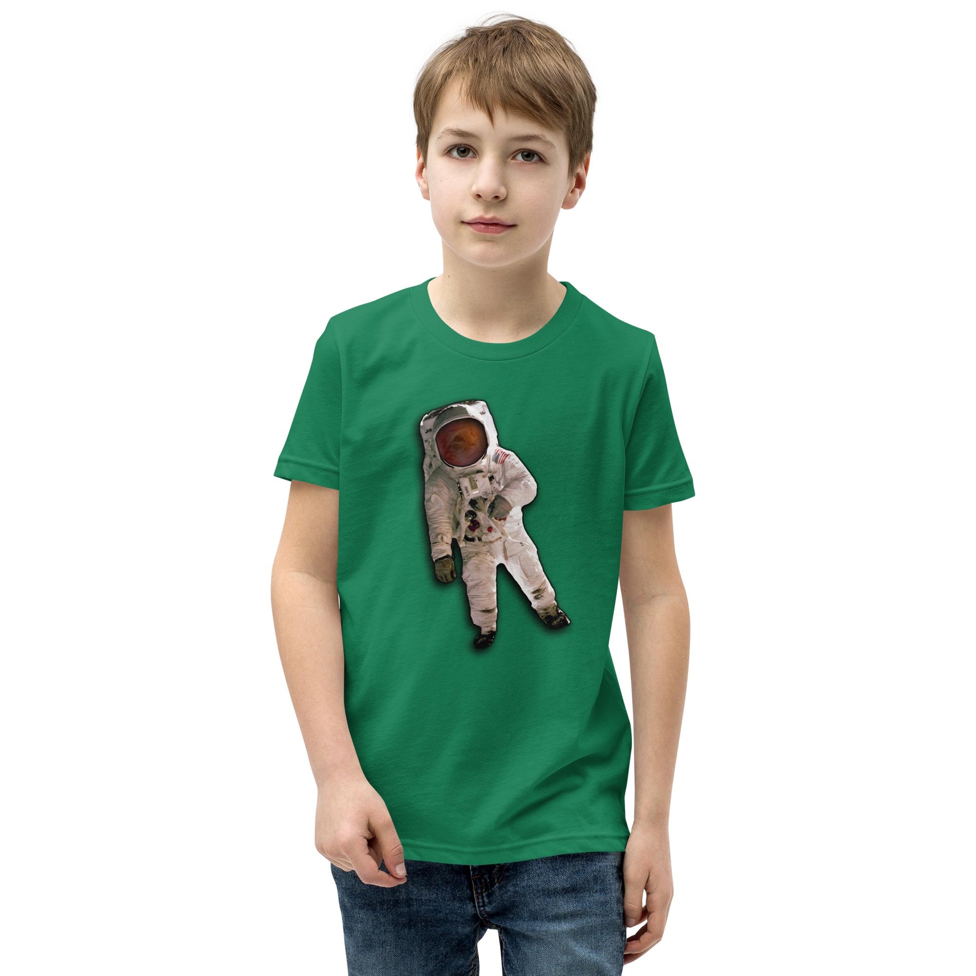 Space Cat Astronaut Kids T-shirt (no background)