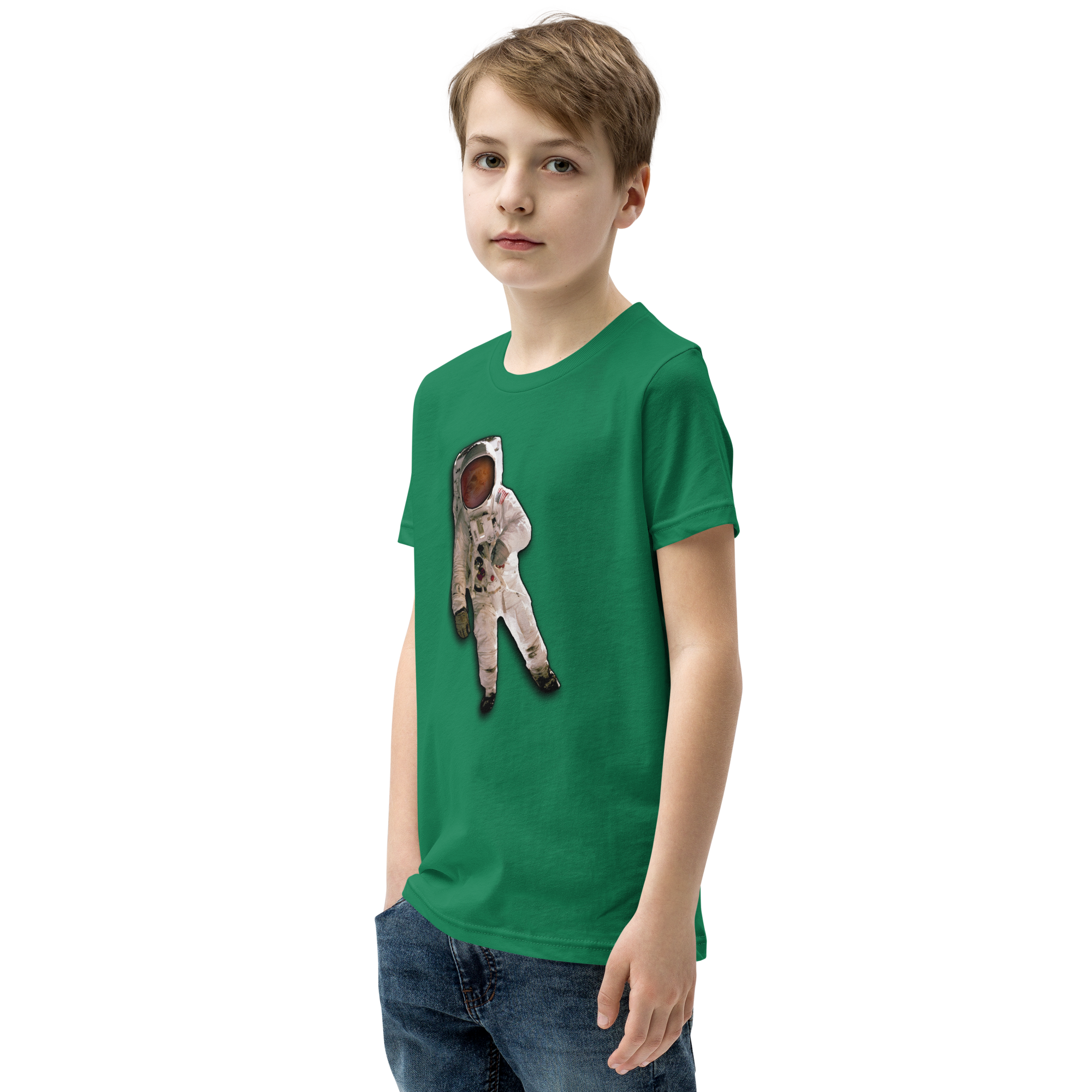 Space Cat Astronaut Kids T-shirt (no background)