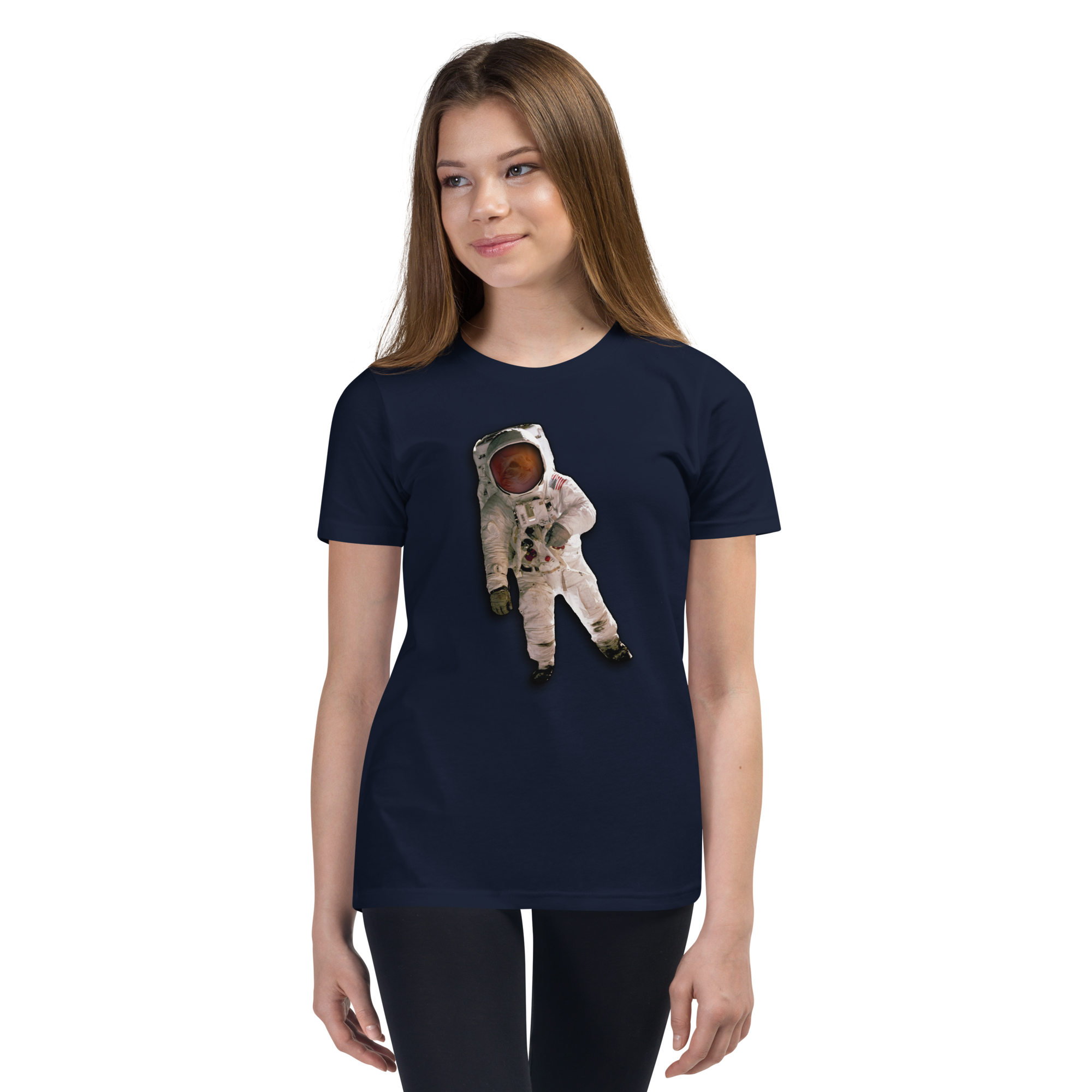 Space Cat Astronaut Kids T-shirt (no background)