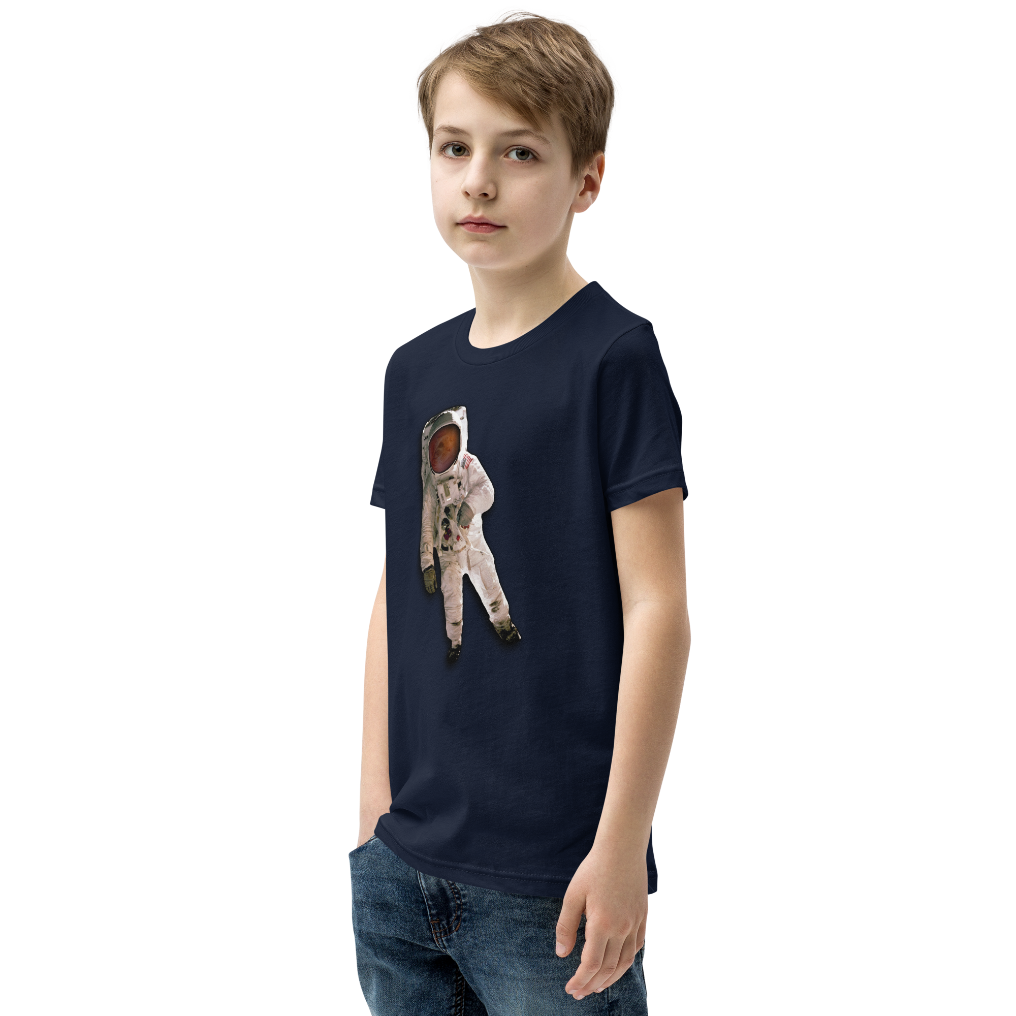 Space Cat Astronaut Kids T-shirt (no background)