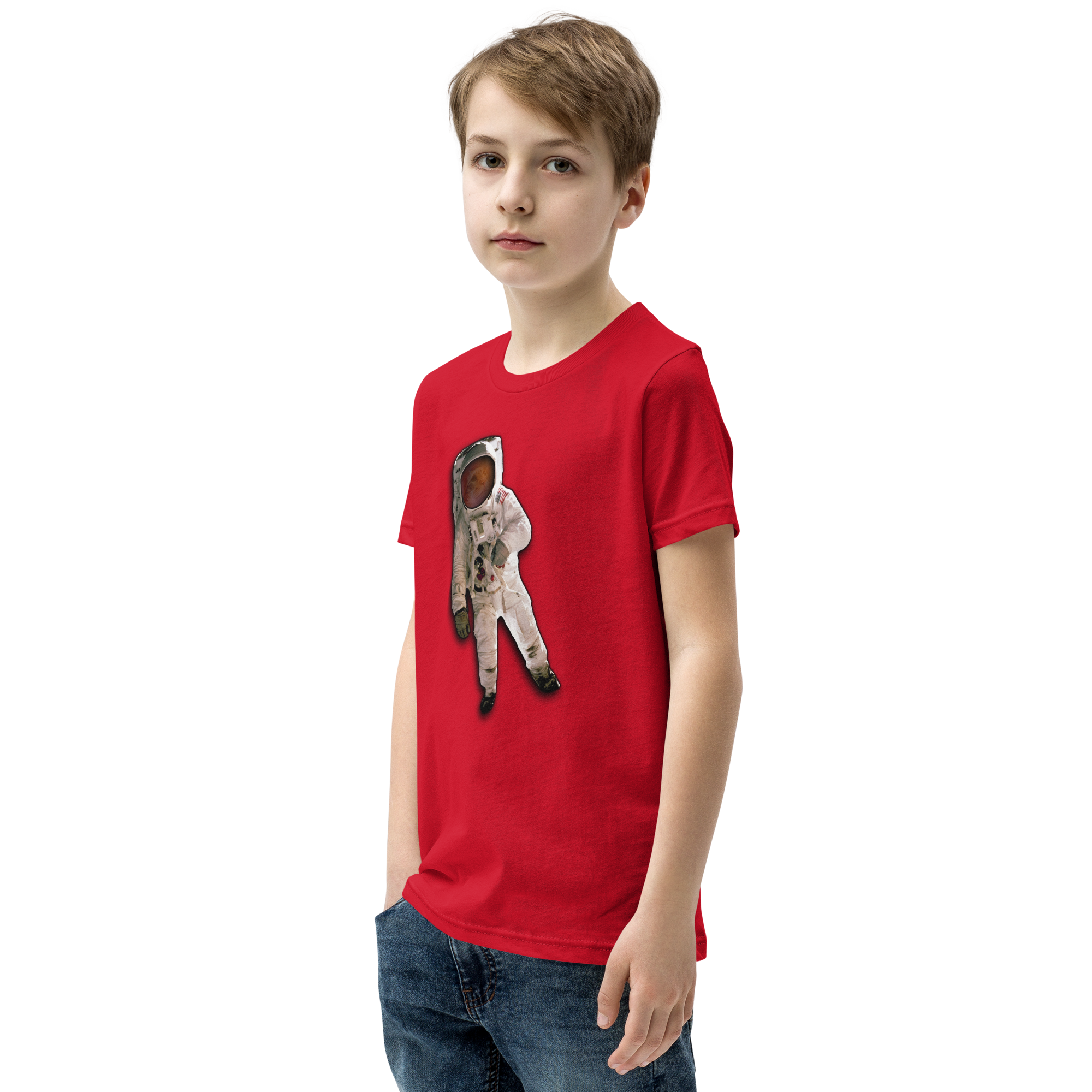 Space Cat Astronaut Kids T-shirt (no background)