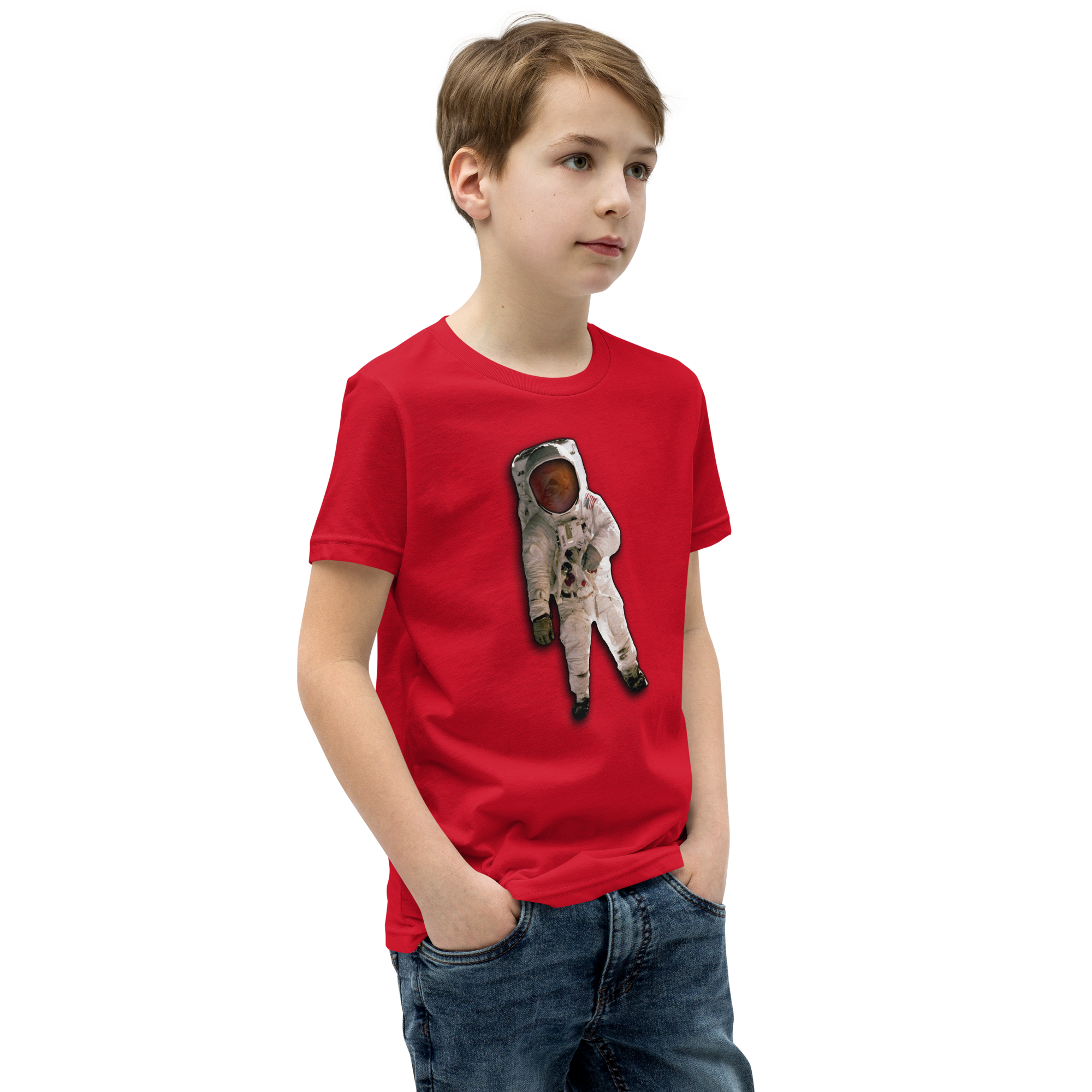 Space Cat Astronaut Kids T-shirt (no background)