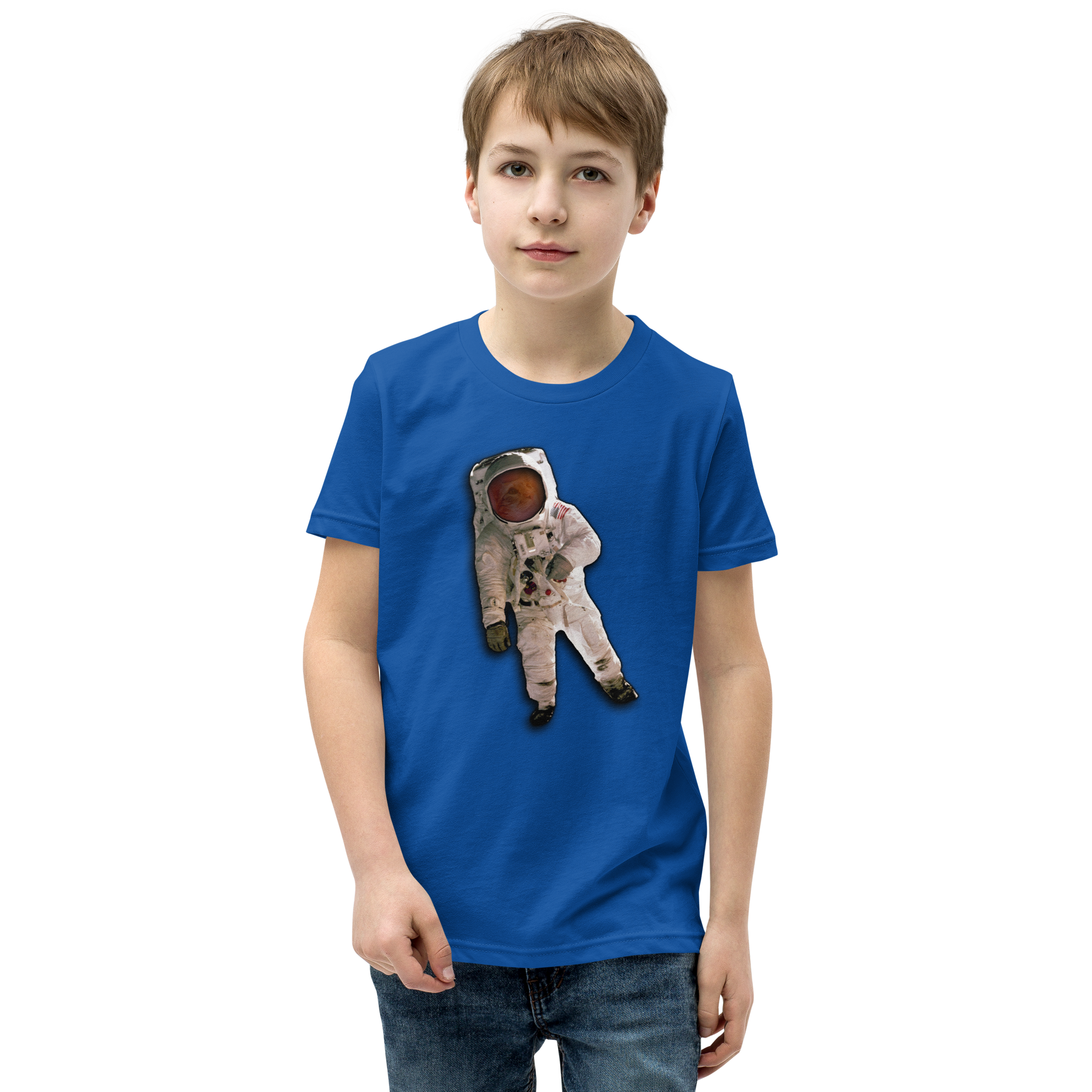 Space Cat Astronaut Kids T-shirt (no background)