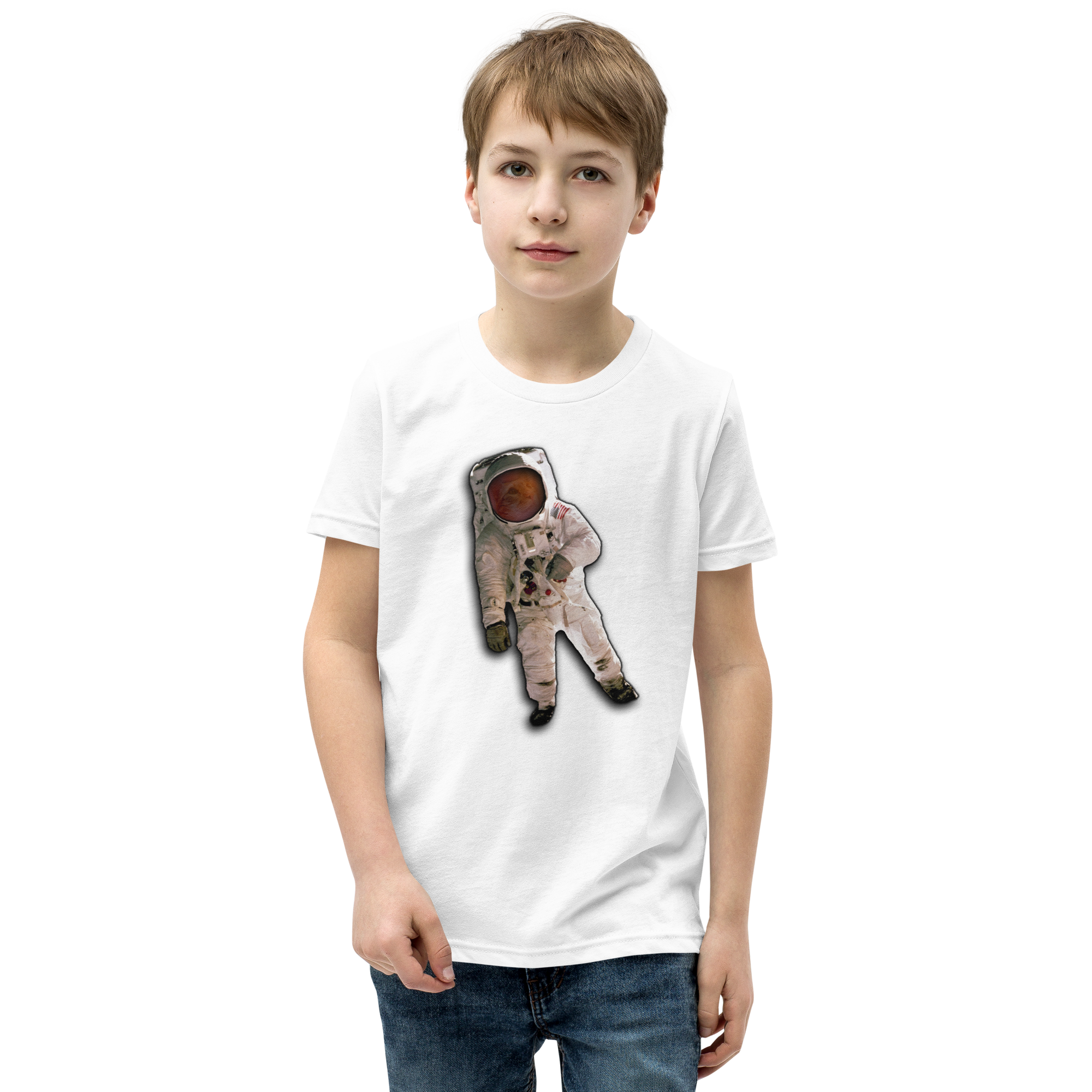 Space Cat Astronaut Kids T-shirt (no background)